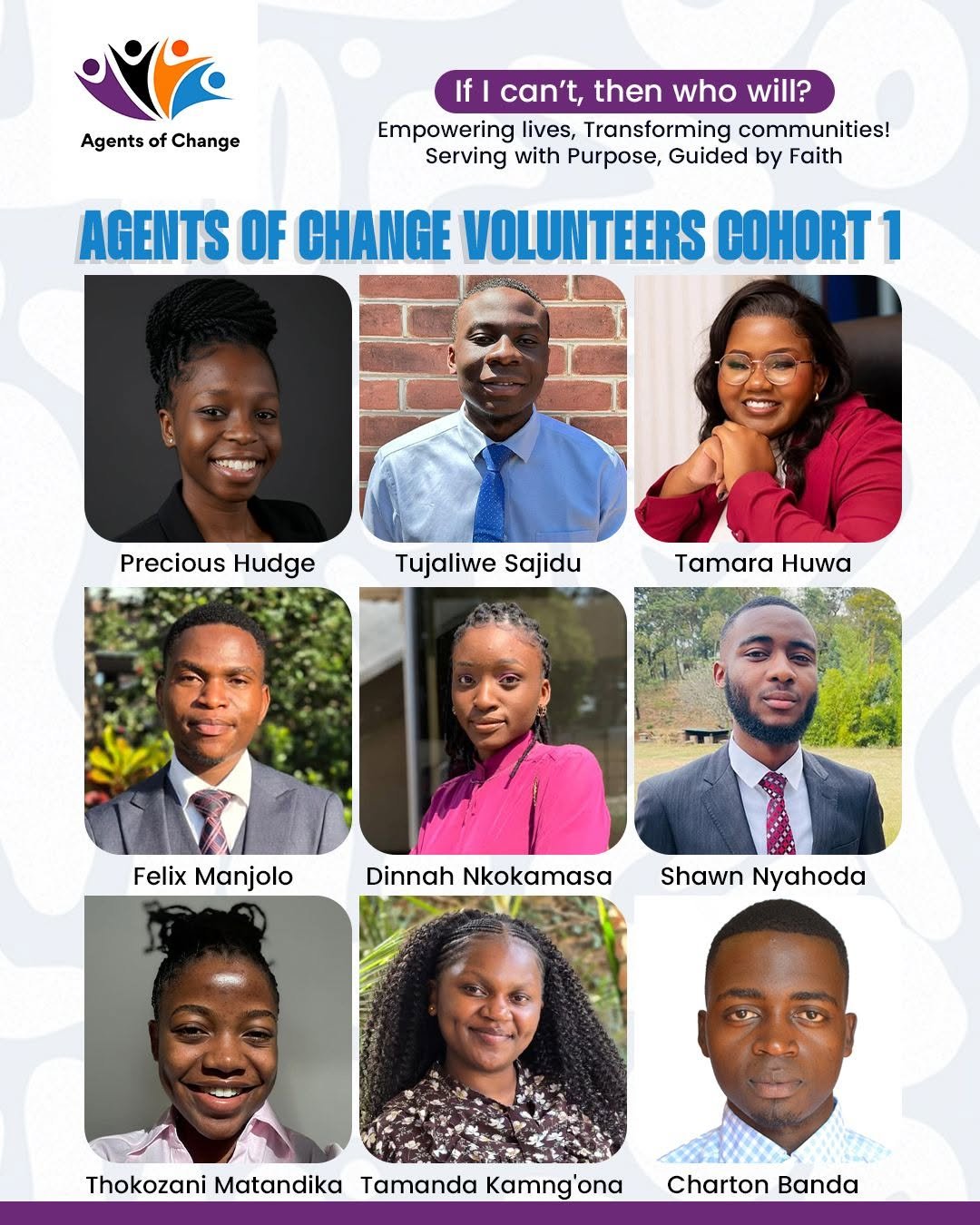 Meet our Agents of Change Volunteers Cohort 1!